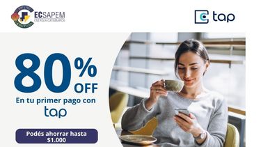 80% de descuento para usuarios de ec sapem por pagar con una billetera virtual