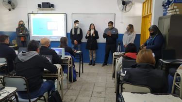 Docentes de la UNCA realizan la capacitación.&nbsp;