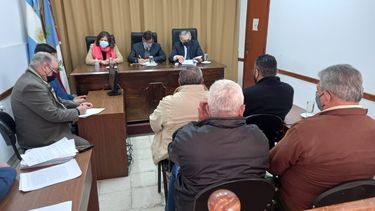 Absueltos. Los cuatros exempleados de la municipalidad de Valle Viejo.