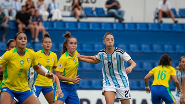 argentina se impuso por 2 a 1 a brasil y avanzo con puntaje perfecto en el sudamericano sub 20