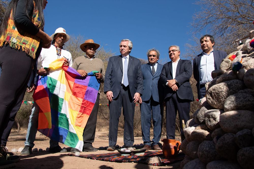 En Belén. Alberto Fernández participó de un encuentro en el que se rindió homenaje a la Pachamama.