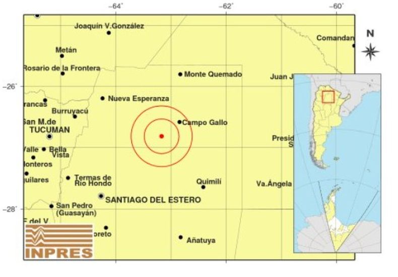 Fuerte temblor en Santiago de Estero se sintió en Catamarca