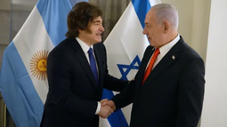 El presidente Javier Milei junto al primer ministro de Israel, Benjamin Netanyahu. El presidente Javier Milei junto al primer ministro de Israel, Benjamin Netanyahu.