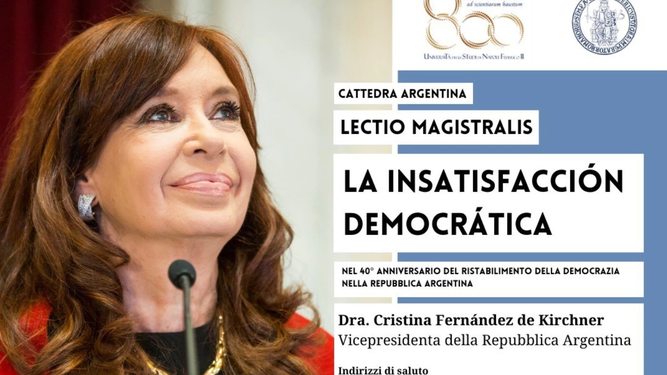 Cristina Kirchner viajará a Italia después del balotaje