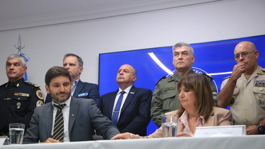 El gobernador de Santa Fe, Maximiliano Pullaro, y la ministra de Seguridad, Patricia Bullrich