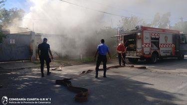 incendio en una vivienda en el oeste de la capital