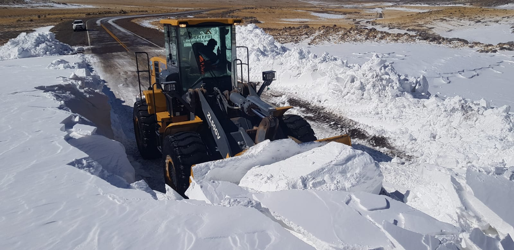 Comenzó el despeje de nieve en la Ruta Nacional 60 hacia el Paso de San Francisco
