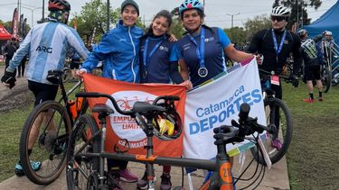 rocio herrera, 6ta en el gran fondo argentina en tandem
