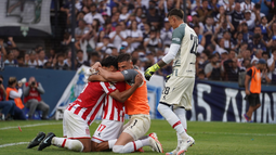 Thiago Palacios marcó para Estudiantes ante Gimnasia. Thiago Palacios marcó para Estudiantes ante Gimnasia.