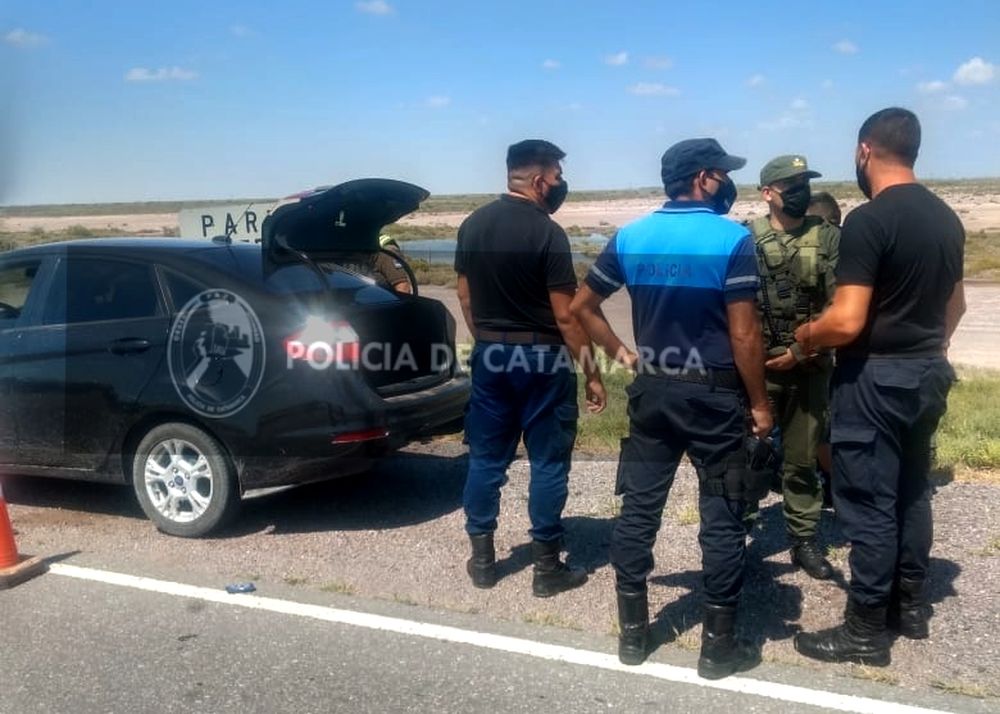 Atrapados. Los sospechosos fueron alcanzados en Las Salinas.