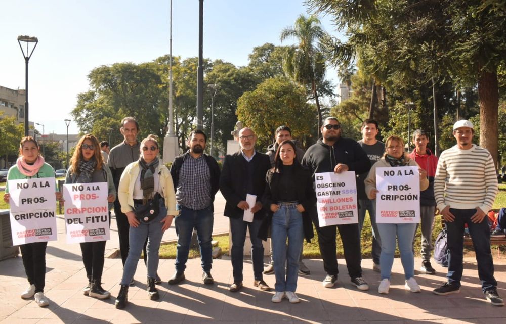 El Frente de Izquierda Unida denunció proscripción.&nbsp;