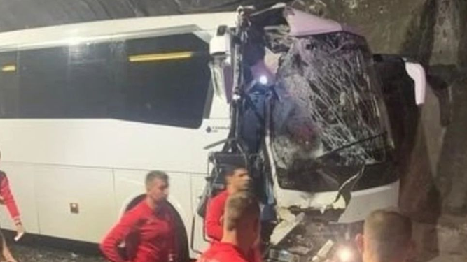 La Selección Bulgaria sufrió un impactante accidente
