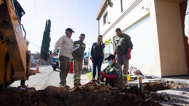 se realizo la primera conexion de cloacas en valle viejo