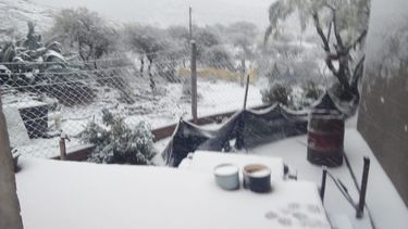 nevo en el interior y el frio se hace sentir en la provincia