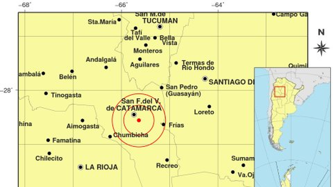 Se registró un temblor en Catamarca