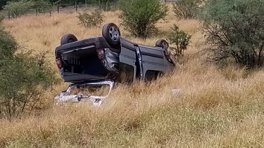 violento vuelco en la ruta nacional 38