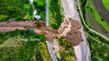 el desastre registrado desde el aire