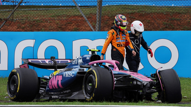 franco colapinto choco y abandono en la carrera sprint del gp de brasil