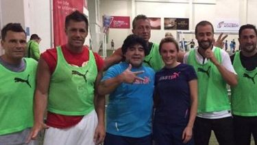 la foto de maradona y rocio oliva juntos en dubai
