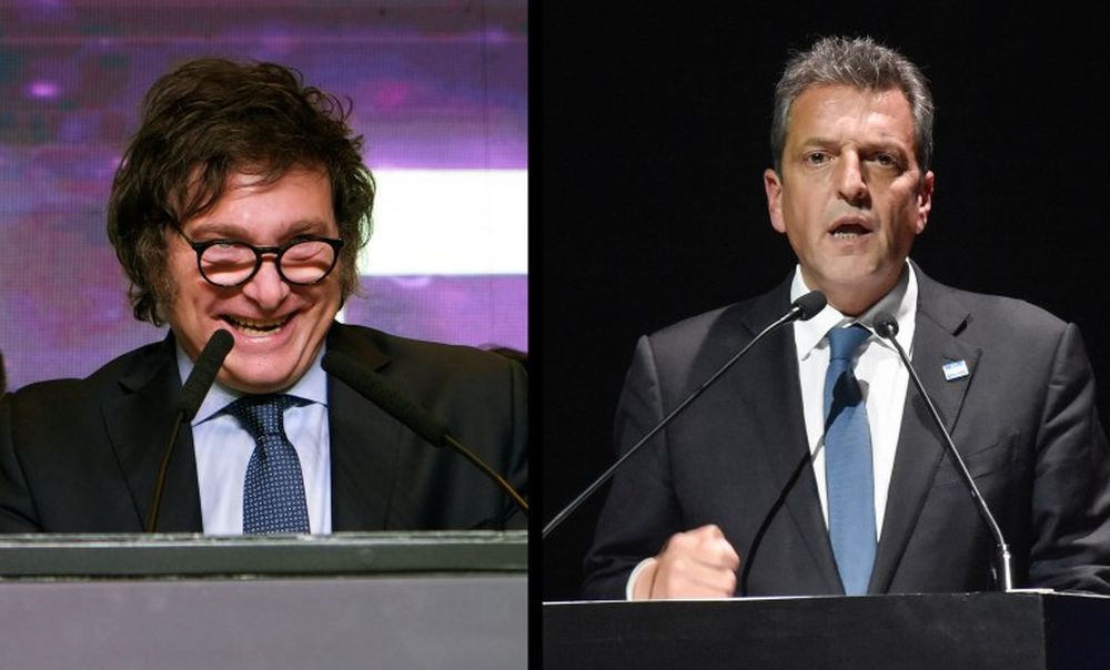 Javier Milei y Sergio Massa. Candidatos.