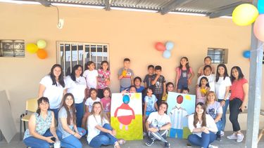 actividad mundialista con alumnos del volve a la escuela