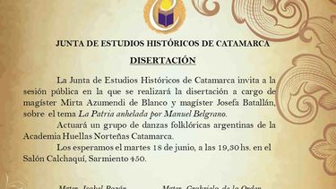 Invitan a disertación sobre La Patria anhelada por Manuel Belgrano