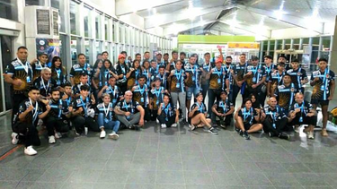 Selección Argentina encabezada por Miguel Recio, Presidente de WAKM
