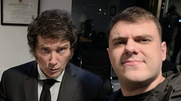 Javier Milei junto al Gordo Dan, uno de sus alfiles más violentos en redes sociales.
