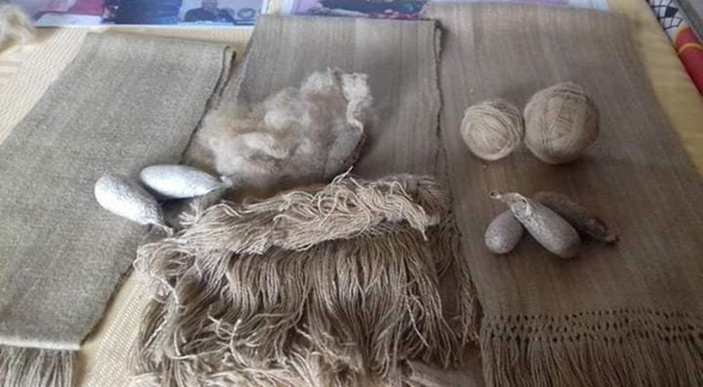 Prendas. El hilo de seda es color dorado y con brillos, todo natural, según la alimentación del gusano.