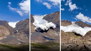 Impresionante alud fue registrado en video por escaladores.&nbsp;