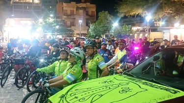 biciperegrinos llegaron a la catedral basilica y recibieron la bendicion del obispo