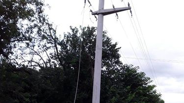danos y corte de energia por el temporal de la madrugada