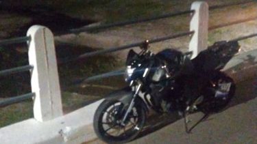 Accidente. En el ingreso a un puente colgante en La Merced.