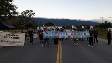 Docentes autoconvocados volvieron a marchar el sábado