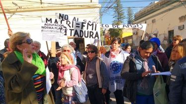 Protesta contra el Gobierno en ANSES