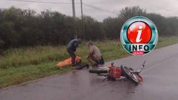 Motociclistas chocaron contra un animal suelto en Ruta 27