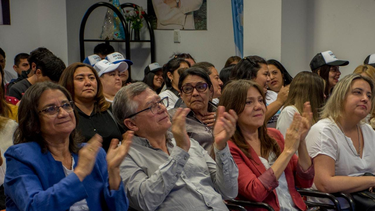 Figueroa Castellanos junto a Corpacci en el PJ siguiendo el debate de candidatos.&nbsp;