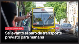Se levantó el paro de transporte previsto para mañana