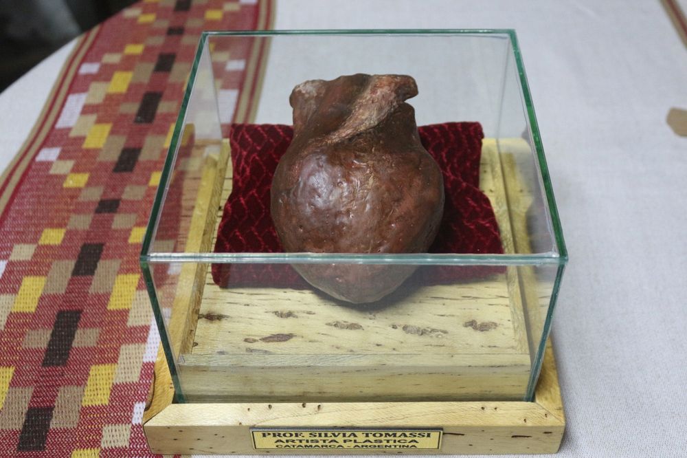Réplica. El corazón puede ser visitado y fue bendecido por los frailes.
