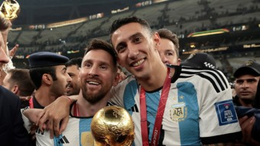 di maria estara presente en el homenaje de la seleccion argentina