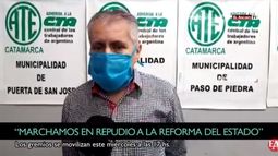 Pese a la cuarentena, la Intersindical convocó a una protesta
