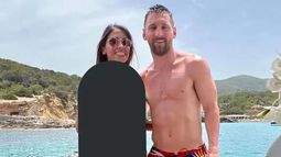 Antonela Roccuzzo y Lionel Messi en Qatar.&nbsp;
