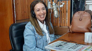 María Eugenia Vidal en Radio Ancasti.&nbsp;