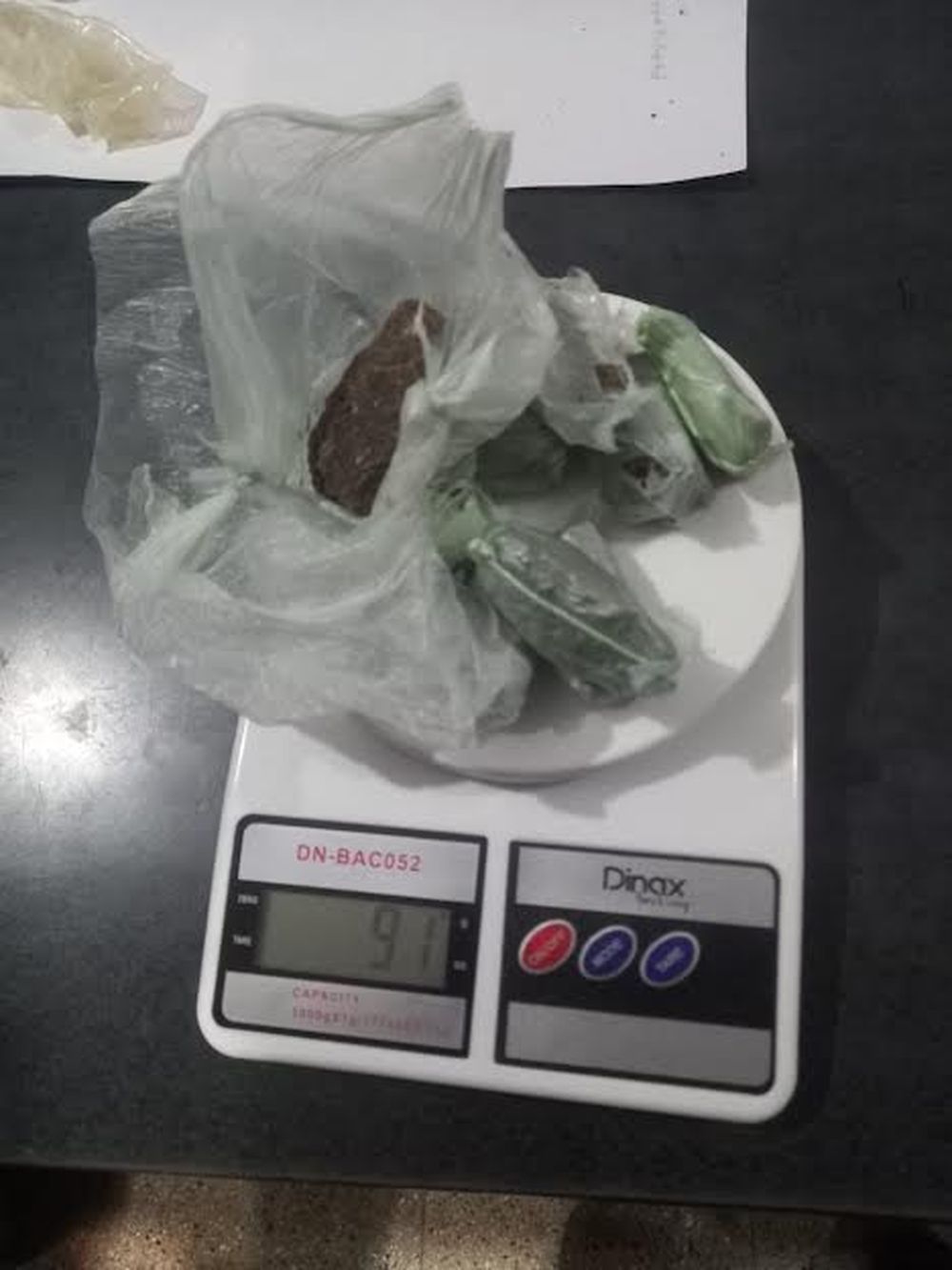 Droga detectada en El Portezuelo.&nbsp;