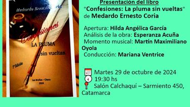 Presentan libro Confesiones: La pluma sin vueltas