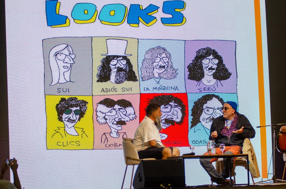 Encuentro. Rep repasó la trayectoria de Charly García a través de sus dibujos.