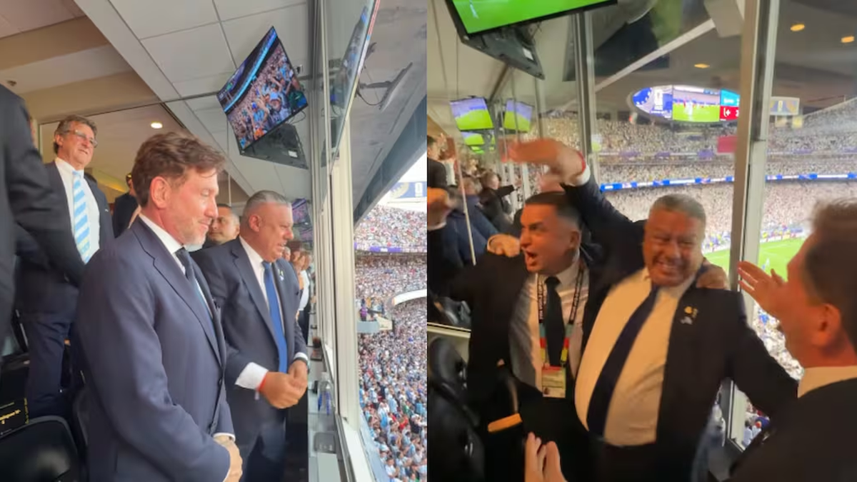Video: el eufórico festejo de Chiqui Tapia tras los goles de Argentina ante Suiza