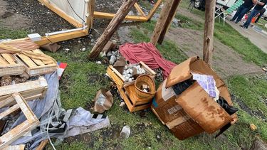 Operativo de asistencia tras la fuerte lluvia que causó destrozos
