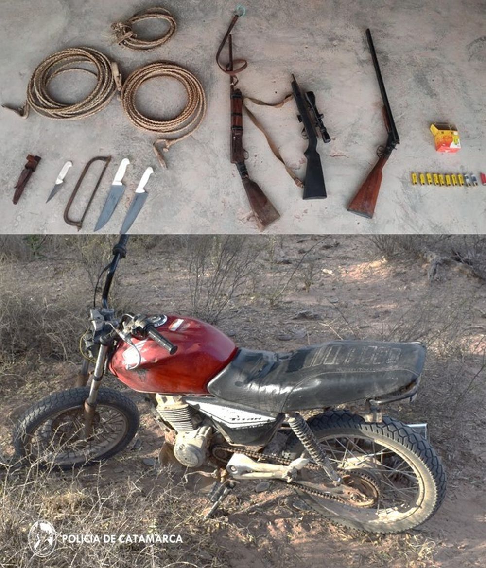 Allanaron un inmueble por un supuesto caso de abigeato y secuestraron carne, armas y nueve vacunos