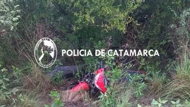 ancasti: un joven derrapo en su motocicleta